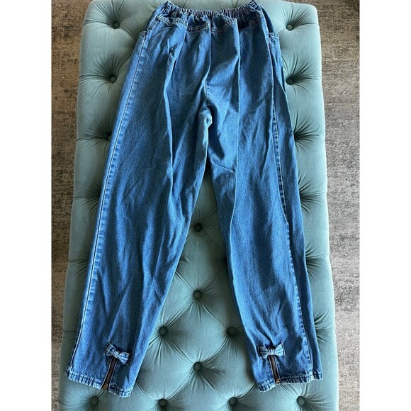 Vintage 80s 90s Congo Trader high waist elastic mom jeans sz 14 - made in USA - Picture 3 of 10